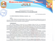 Ordenanza Municipal N° 14-2019-MPCHJ/CM