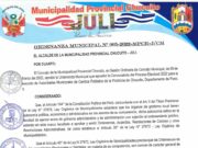Ordenanza Municipal N°005-2022-MPCH-J/CM