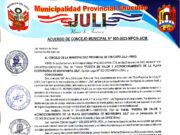 ACUERDO DE CONCEJO MUNICIPAL Nº 005-2023-MPCH-J/CM