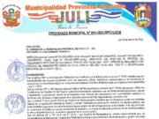 ORDENANZA MUNICIPAL N° 004-2023-MPCHJ/CM