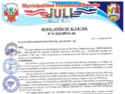 RESOLUCIÓN DE ALCALDÍA N° 81-2023-MPCH-J/A