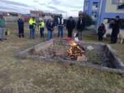 Inicio de obra de la I.E.S.E. Telésforo Catacora, con la participación de la primera autoridad provincial