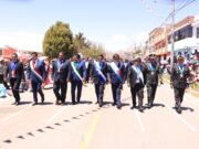 AUTORIDADES DE LA PROVINCIA DE CHUCUITO JULI SALUDARON A YUNGUYO EN SU 39 ANIVERSARIO