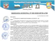 ORDENANZA MUNICIPAL N°022-2023-MPCH-J/CM
