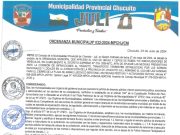 ORDENANZA MUNICIPAL Nº 032 -2024-MPCH/CM