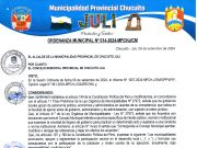 ORDENANZA MUNICIPAL N°034-2024-MPCHJ/CM