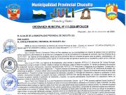 ORDENANZA MUNICIPAL N°035-2024-MPCHJ/CM