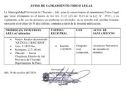 Aviso de Saneamiento Físico Legal
