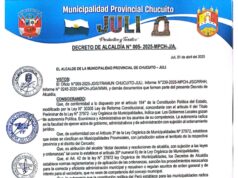 DECRETO DE ALCALDÍA N°005-2025-MPCH-J/A