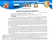 Decreto de Alcaldía N.° 007-2025-MPCH-J/A