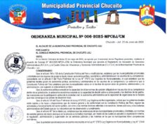 Ordenanza Municipal N.° 006-2025-MPCH-J/CM