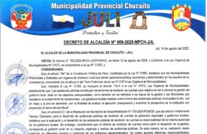 Decreto de Alcaldía N.° 009-2025-MPCH-J/A
