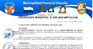 ORDENANZA MUNICIPAL Nº009-2025-MPCH-J/CM