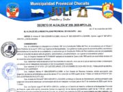 DECRETO DE ALCALDÍA Nº010-2025-MPCH-J/A