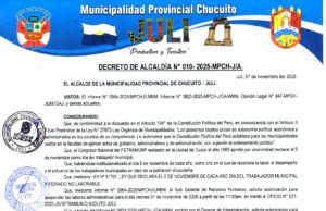 DECRETO DE ALCALDÍA Nº010-2025-MPCH-J/A