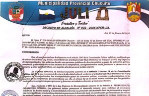 Decreto de Alcaldía N°002-2026-MPCH-J-A