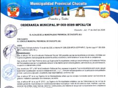 ORDENANZA MUNICIPAL Nº 003-2026-MPCHJ/CM