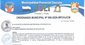 Ordenanza Municipal N.° 006-2026-MPCH-J/CM