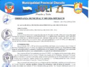 Ordenanza Municipal N.° 005-2026-MPCH-J/CM