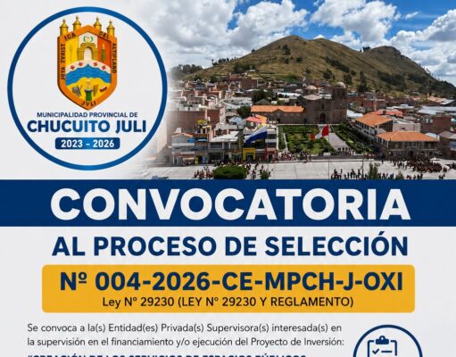 CONVOCATORIA AL PROCESO DE SELECCIÓN DE LA ENTIDAD PRIVADA SUPERVISORA
