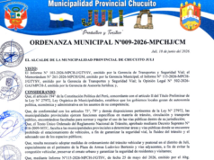 Ordenanza Municipal N.° 009-2026-MPCH-J/CM