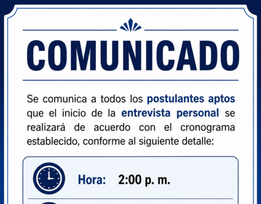 COMUNICADO DE CAS N°006-2026-MPCH-J