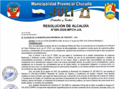 RESOLUCION DE ALCALDIA N° 589-2026-MPCH-J/A