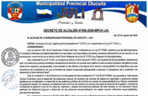 DECRETO DE ALCALDÍA N.° 006-2026-MPCH-J/A