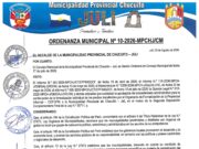 ORDENANZA MUNICIPAL N° 10-2026-MPCHJ/CM