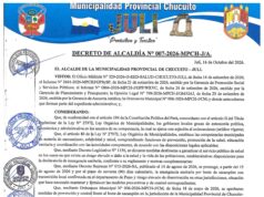 DECRETO DE ALCALDÍA N.° 007-2026-MPCH-J/A